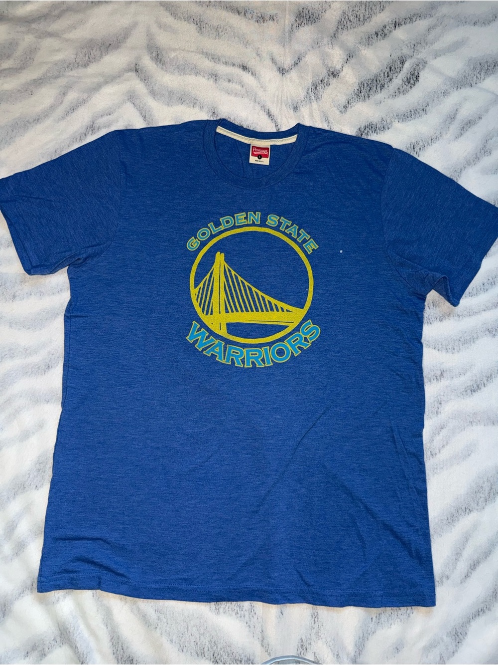 Teenie Weenie Blue T‑Shirt with Yellow Warriors Logo